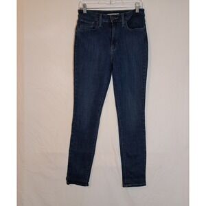 Levis Jeans Women's 29‎ Dark Blue 721 Mid Rise Skinny Stretch Great Condition